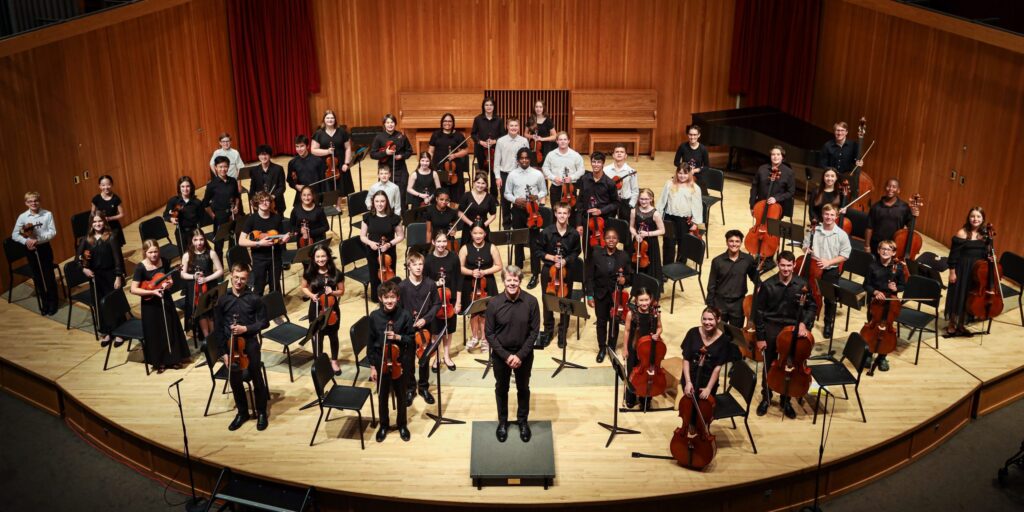 Orchestra on stage