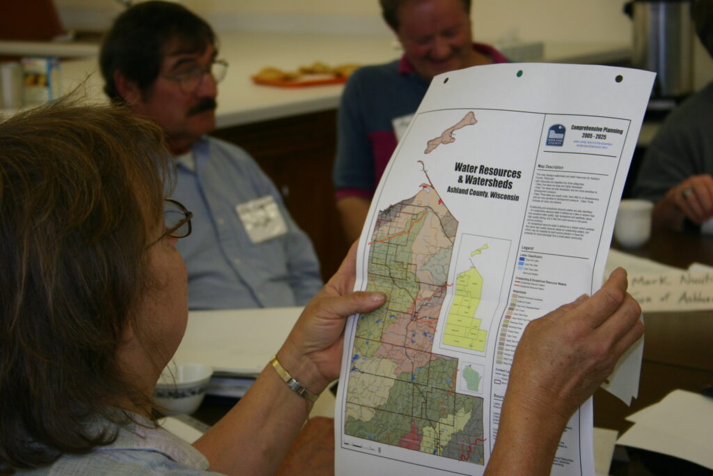 Woman reading a map