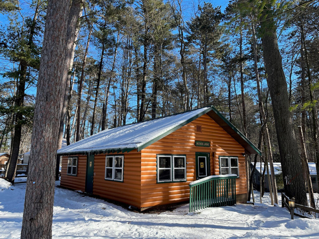 Becker Lodge in the snow