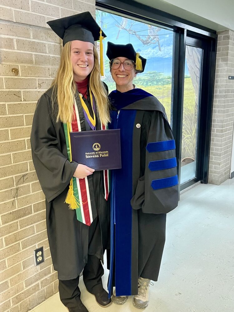 Alice Maas and CNR Forestry Professor Holly Petrillo.