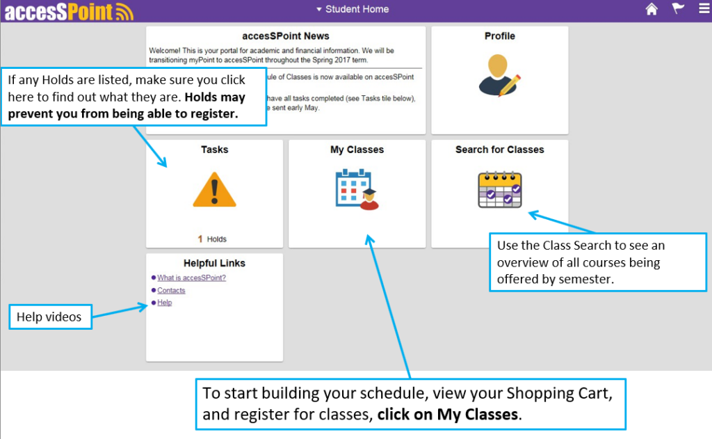 accesSPoint homepage