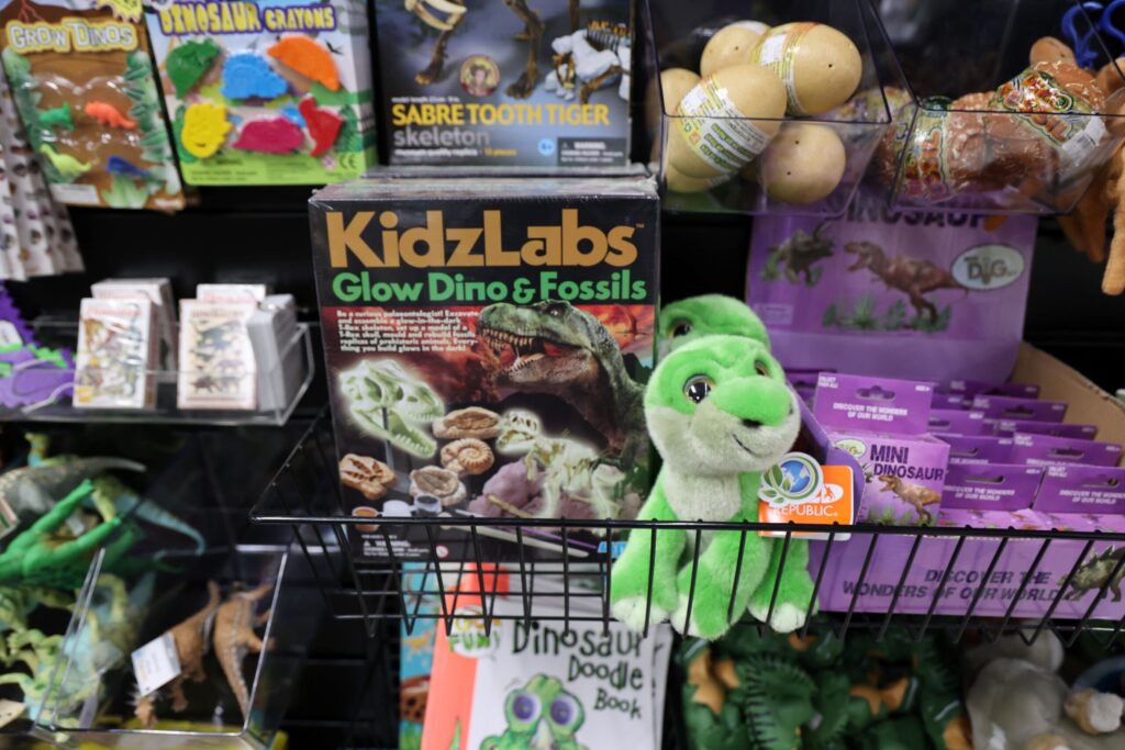 toys and games for sale in racks
