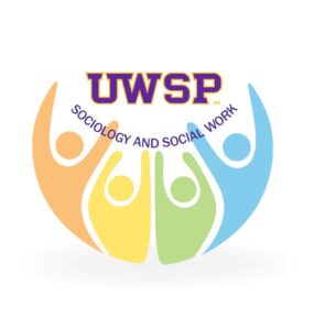 UWSP logo with abstract people pictured behind