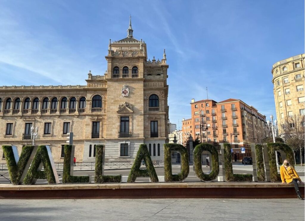 Sign from Valladolid, Spain city center