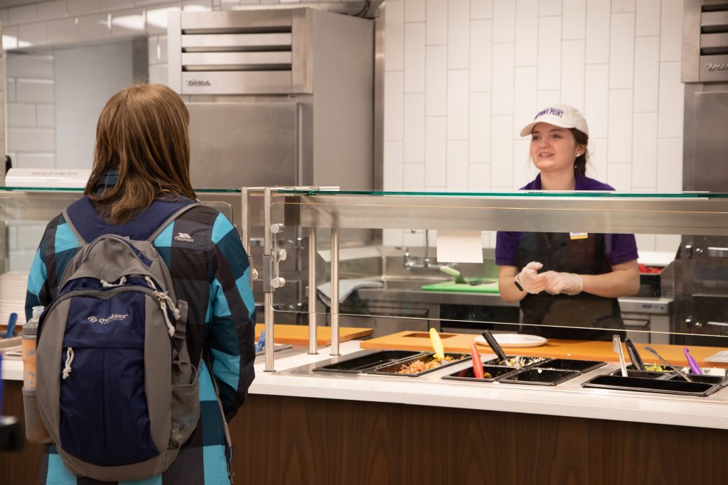 UWSP dining student employee at Lower Marketplace