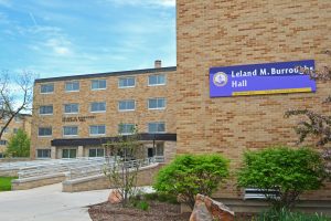 UWSP Residence Hall building on campus - Burroughs Hall