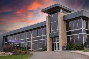 Outside the Everett Roehl STEM Center building at UW-Stevens Point at Marshfield