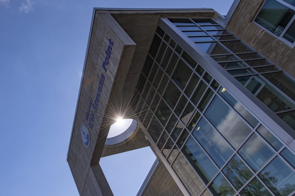 Wausau main campus building outside on a sunny day.