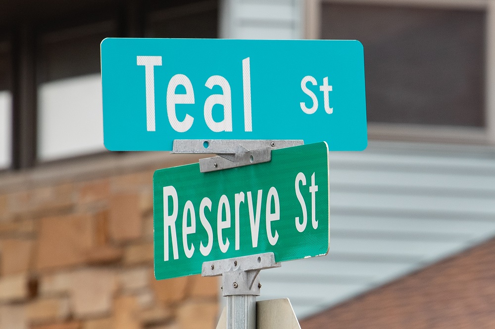 Teal Street sign