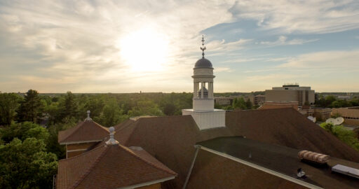 The cupola sitting on top of Old Main.