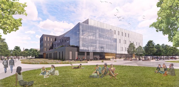 A rendering of the proposed new UWSP library