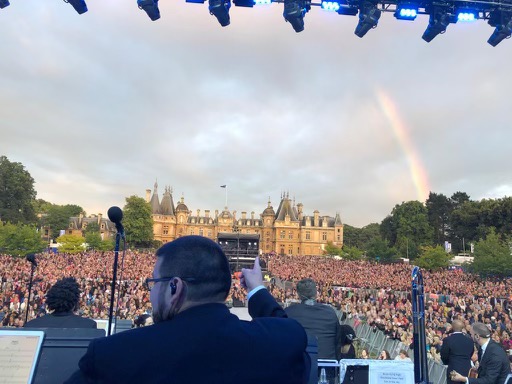 Rainbow at Waddesdon Manor in Buckinghamshire, England