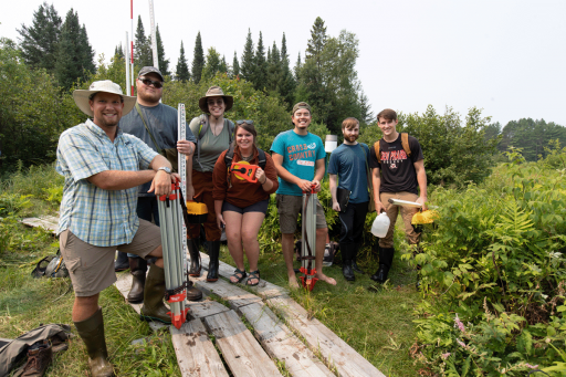 UW-Stevens Point students participating in a field lab.