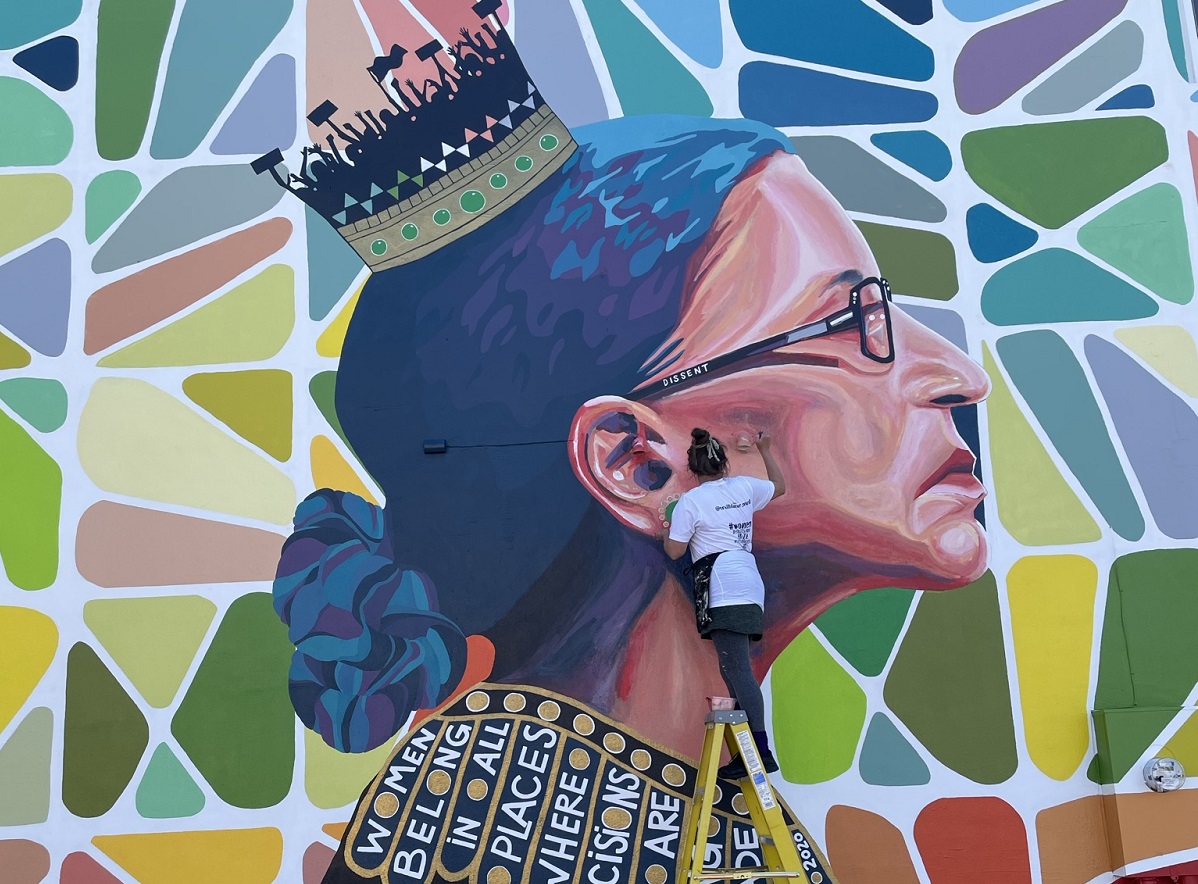 Mural of Ruth Bader Ginsberg