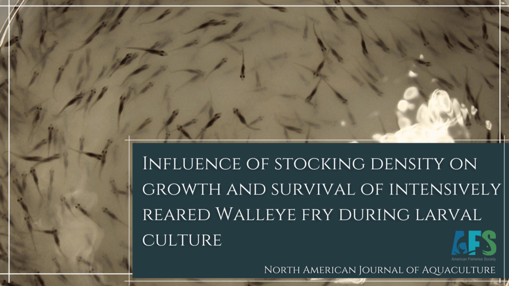 UWSP NADF research on Influence of Stocking Density on Growth and Survival of Larval Walleye
