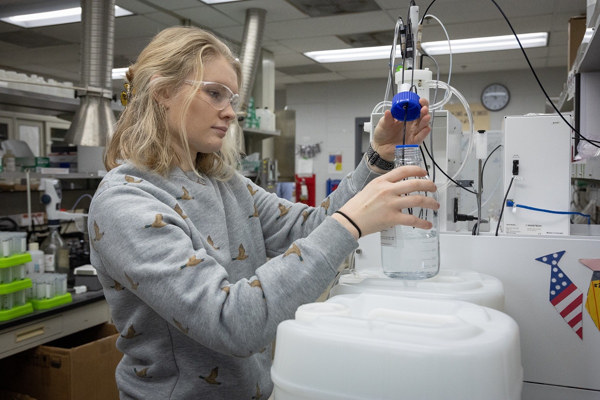 Lizzi Gizzi works on a project in the WEAL