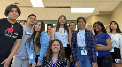 A group of students smiling.