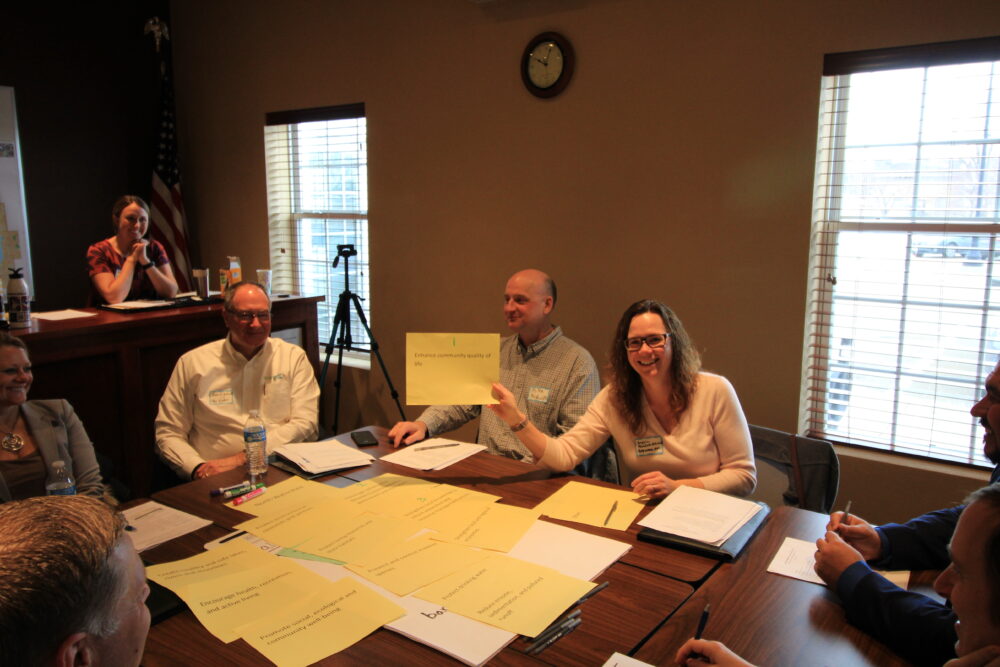 Group at a table working