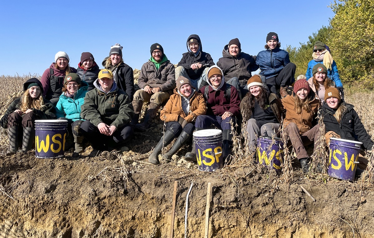 Members of UW-Stevens Point's Collegiate Soil Judging Team
