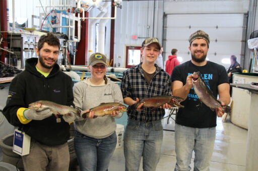 Aquaculture Technicians and interns at UWSP NADF