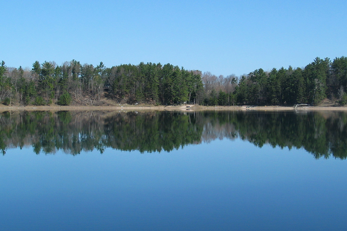 Sunset Lake reflection image