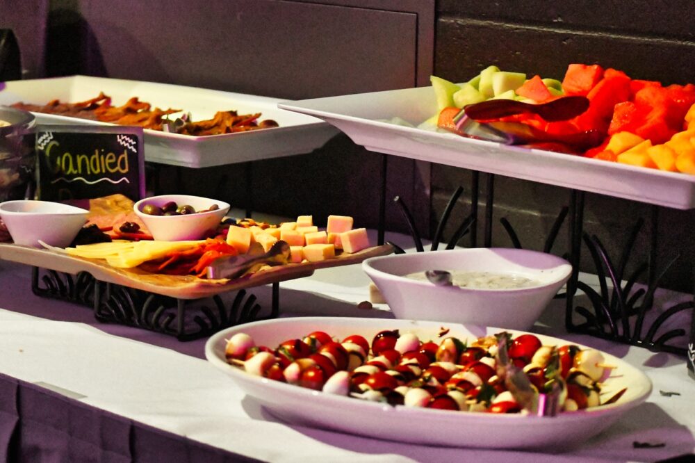 On Point catering appetizer table at large event in the DUC