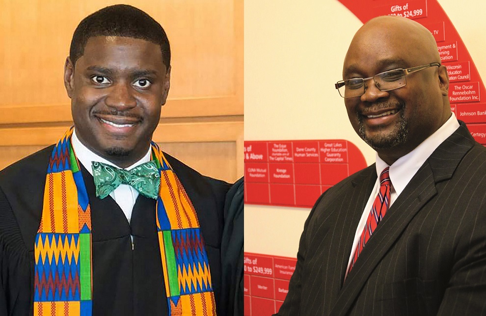 Honorable Reverend Everett Mitchell (left) and Ruben Anthony Jr.