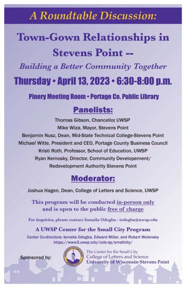TownGown Relationships in Stevens Point Building a Better Community