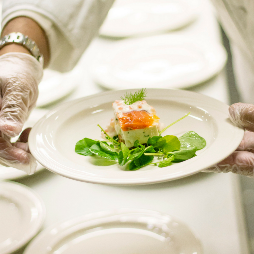 Image of plated food prepared by On Point Catering