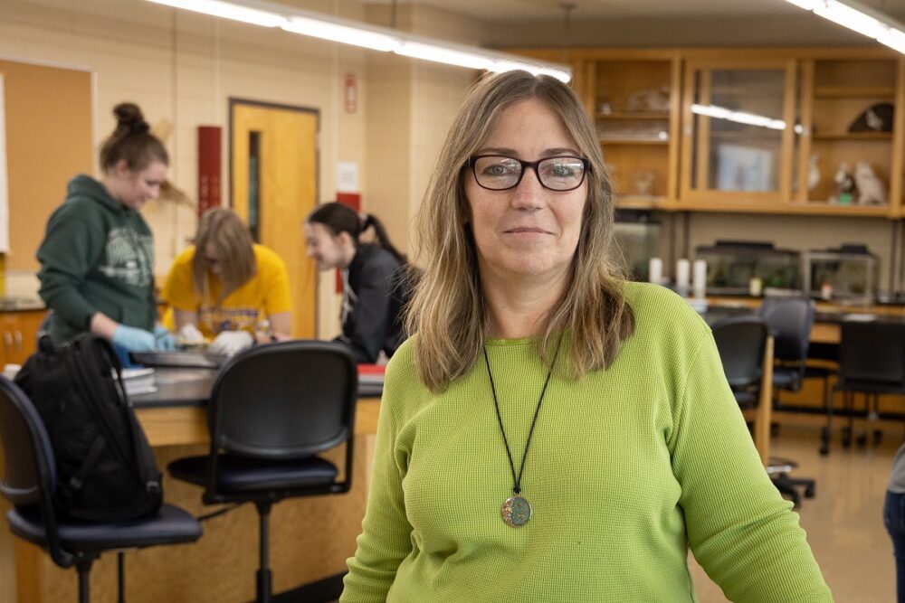 Laura Lee, an associate professor of biology, is dedicated to helping students of all ages learn about nature.