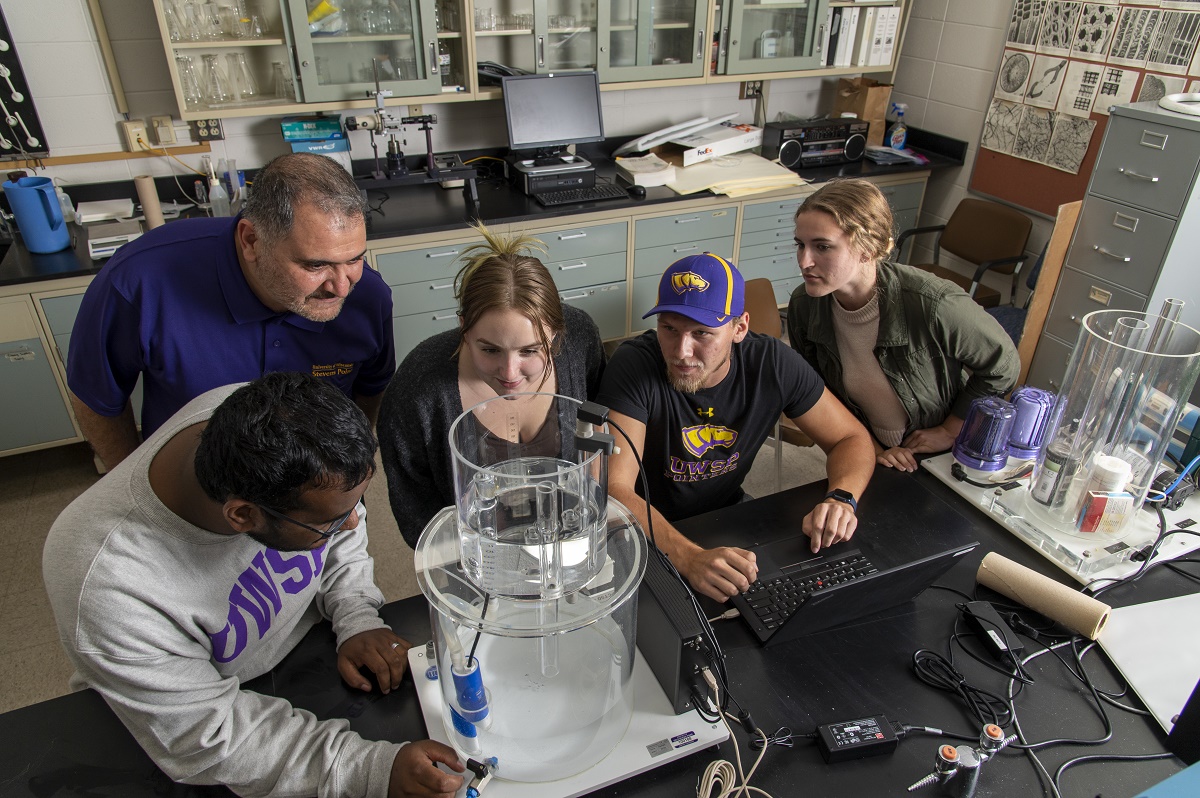 Assistant Professor Seyed Amirfakhri, chemical engineering, is one of the faculty members who will work with students on research aimed at creating cleaner water sources, funded by grants from the Freshwater Collaborative of Wisconsin.