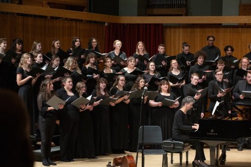 The UW-Stevens Point choir will perform with the Campus Band and Orchestra in a concert on Thursday, Nov. 30.