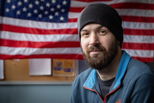 Larry Scharf, a first-year student and U.S. Army veteran, is finding a new purpose at UW-Stevens Point.