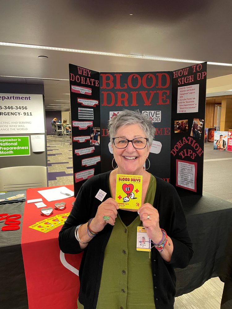 Stern-Jimenez helped organize a blood drive at UWSP.