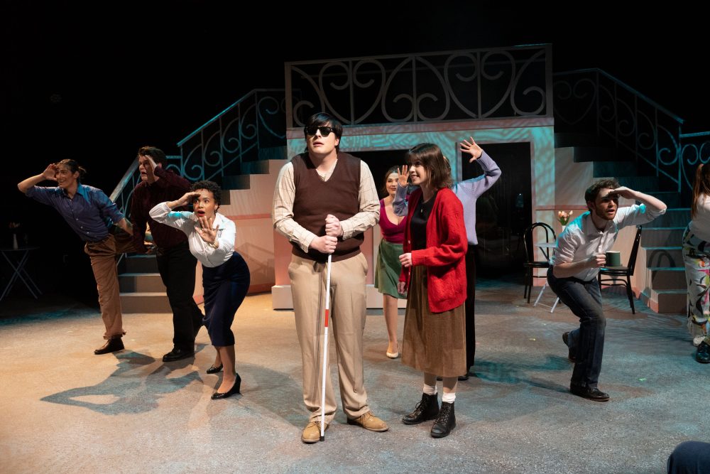 A group of students performing on stage