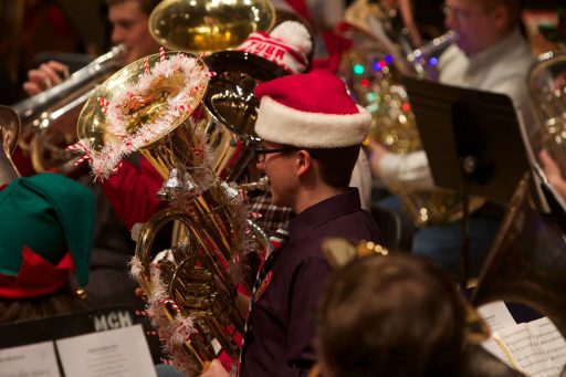 A variety of concerts will be offered at UW-Stevens Point campuses in December, including the annual Tuba Christmas concert on Friday, Dec. 15.