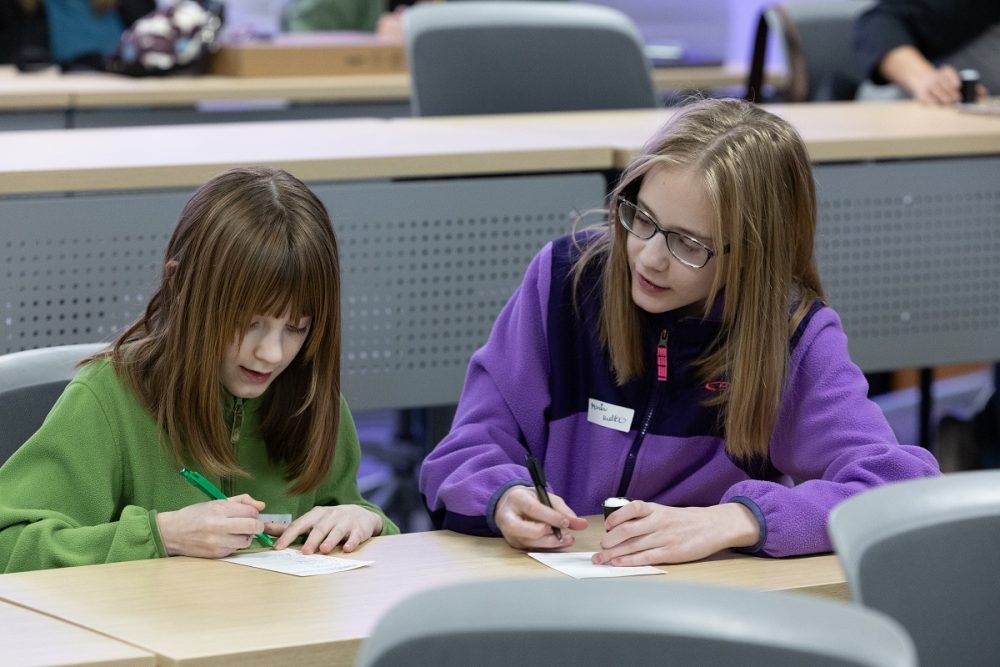 Students at the Junior Scientist program guess scents to help them learn how nocturnal animals hunt and survive.