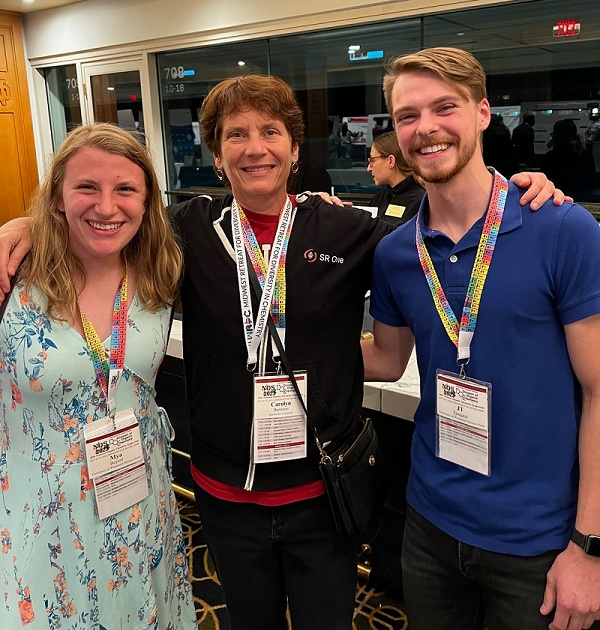 Professor Bowling accompanied his research students to the National Organic Chemistry Symposium in South Bend, Ind. Here, Mya Beyerl and JT Sjoquist met 2022 Nobel Prize winner in chemistry, Stanford chemist Carolyn Bertozzi. 
