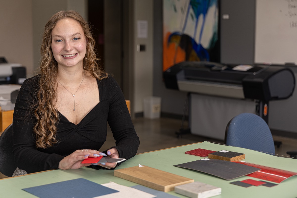 Emmy DeBruin, a May 2024 UW-Stevens Point graduate in interior architecture and business administration, will begin a show set design internship with Walt Disney Imagineering in June.