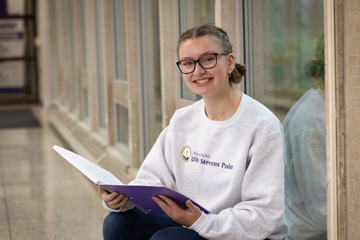 Olivia Spencer, a first-year nursing student at UWSP at Marshfield, found the right fit at the smaller campus that is close to her home and work.