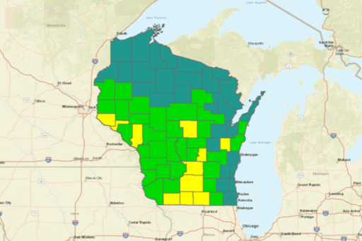 Wisconsin Well Water Viewer - Nitrate-Nitrogen