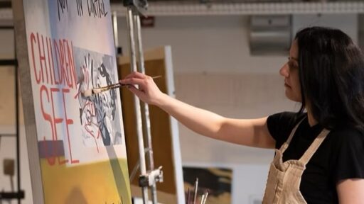 Bachelor of fine arts graduate Mackenzie Biadasz is sharing her love for the Stevens Point community through sculpture installations at Pfiffner Park.