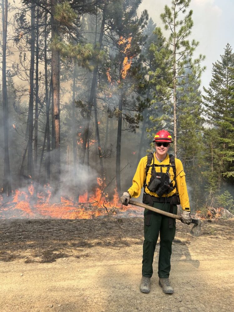 Jacob Tepsa supporting fire operations in Idaho while advancing UAS work and research at the University of Montana FireCenter.